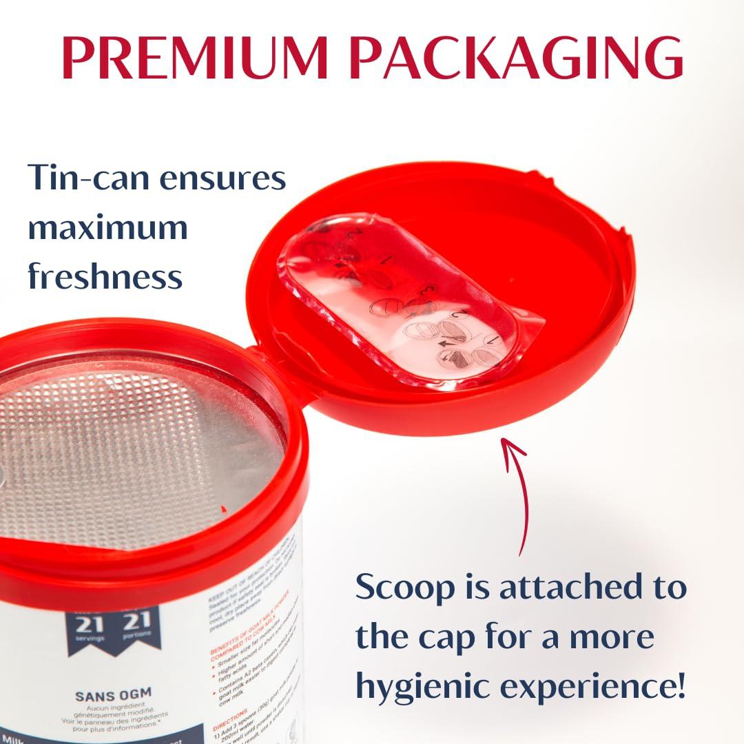 CAPRISS Capriss Whole Goat Milk Powder, 22.5oz | Canadian Family Farm Sourced, Vitamin D Enriched, High Protein & Calcium, A2 Milk, Easy to Digest, Gluten Free | No Antibiotics, No rBST, No Preservatives