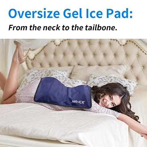 MR.ICE Extra Large Ice Pack for Injuries Reusable - Gel Cold Pack Compress Therapy for Pain and Injuries of Back, Knee, Shoulder, Hip, Ankle, Neck, Elbow, Wrist - Hot & Cold Therapy Gel Pack - 15\" x 23.4\"