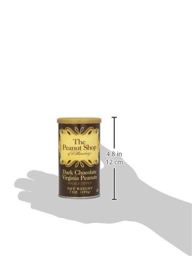 The Peanut Shop of Williamsburg The Peanut Shop of Williamsburg Peanuts, Dark Chocolate, 7-Ounce Tin (Pack of 12)