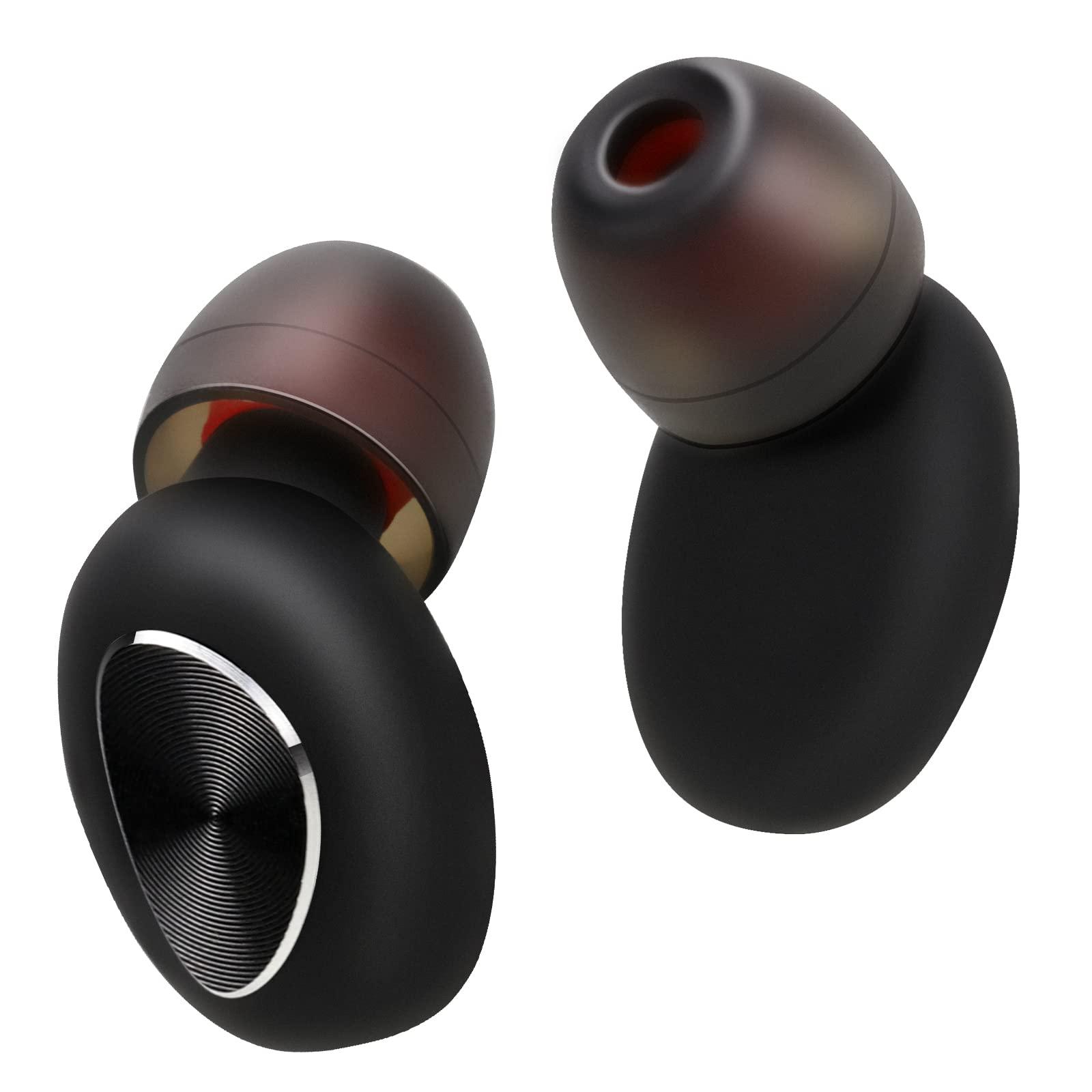 Tiliwame Tiliwame Ear Plugs, Reusable Ear Plugs for Sleeping Noise Cancelling, Silicone Earplugs for Snoring, Work, Study and Concerts Noise Redeuction, Reusable Earplugs with 8 Ear Tips in XS/X/M/L (Black)