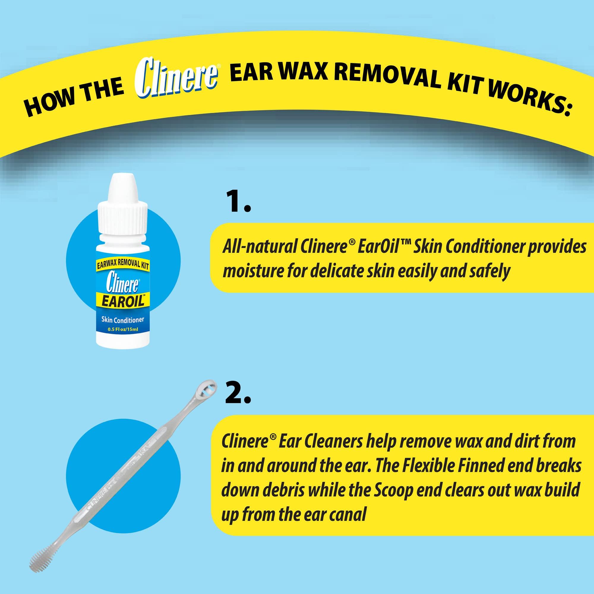 Clinere Clinere Ear Oil Conditioner & Ear Cleaners Cleaning Care Kit, 1 Ea, 1count, 4 Ear Tips