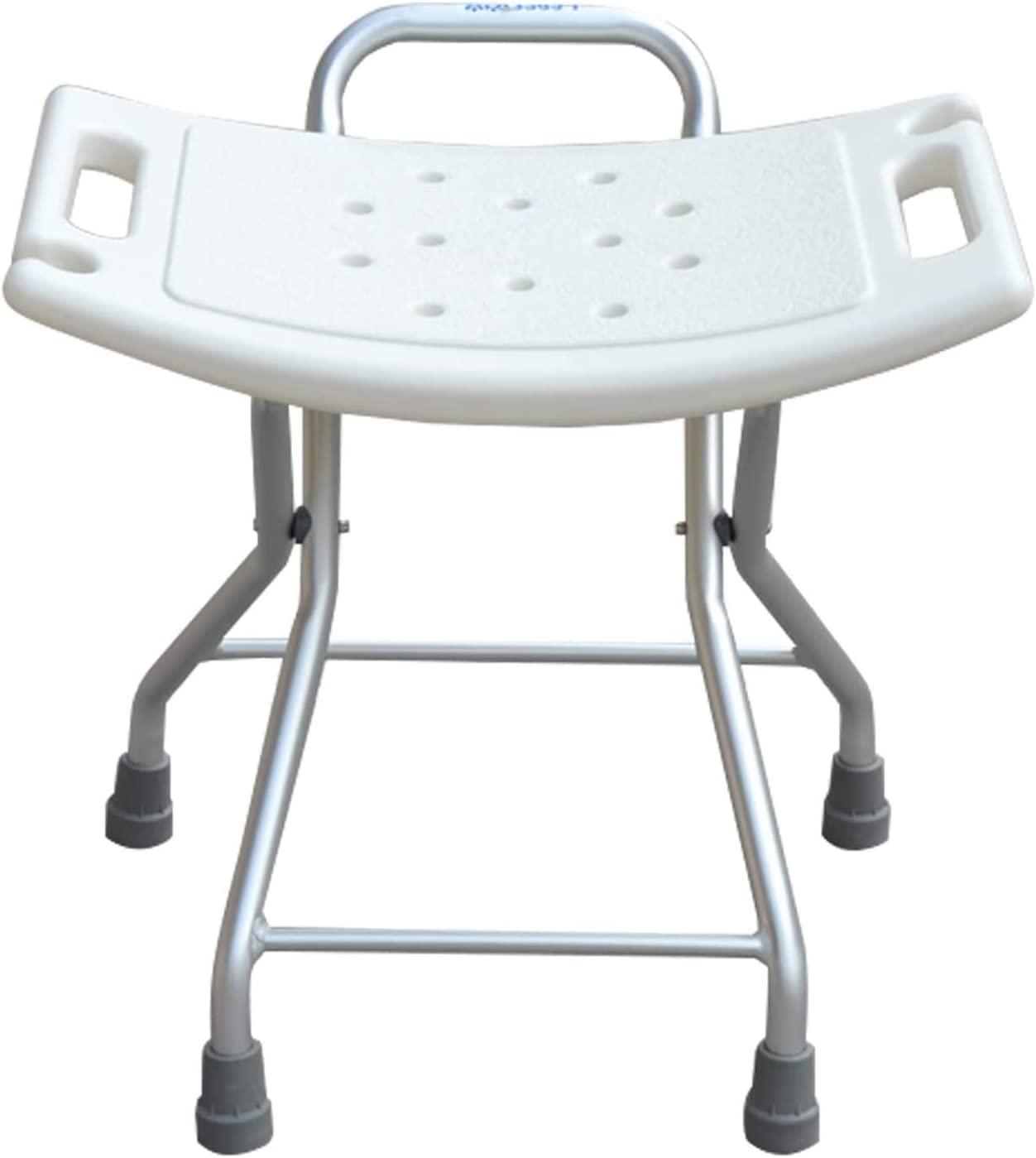 YOODODO YOODODO Elderly Assist Shower Chair, Lightweight Foldable Bathtub Stool Bench Adult Disabled Shower Seat Folding Bath Chair Shower Chair, 35*37cm, White