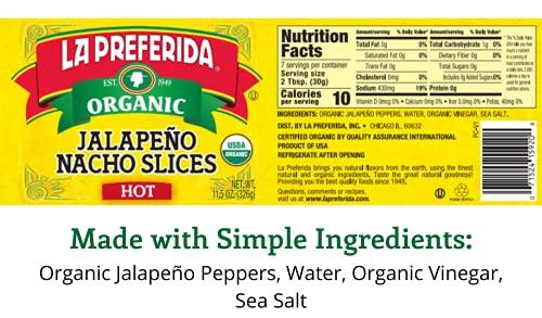 La Preferida La Preferida Organic Jalapeno Nacho Slices, Hot, 11.5 Ounce (Pack of 12) by La Preferida