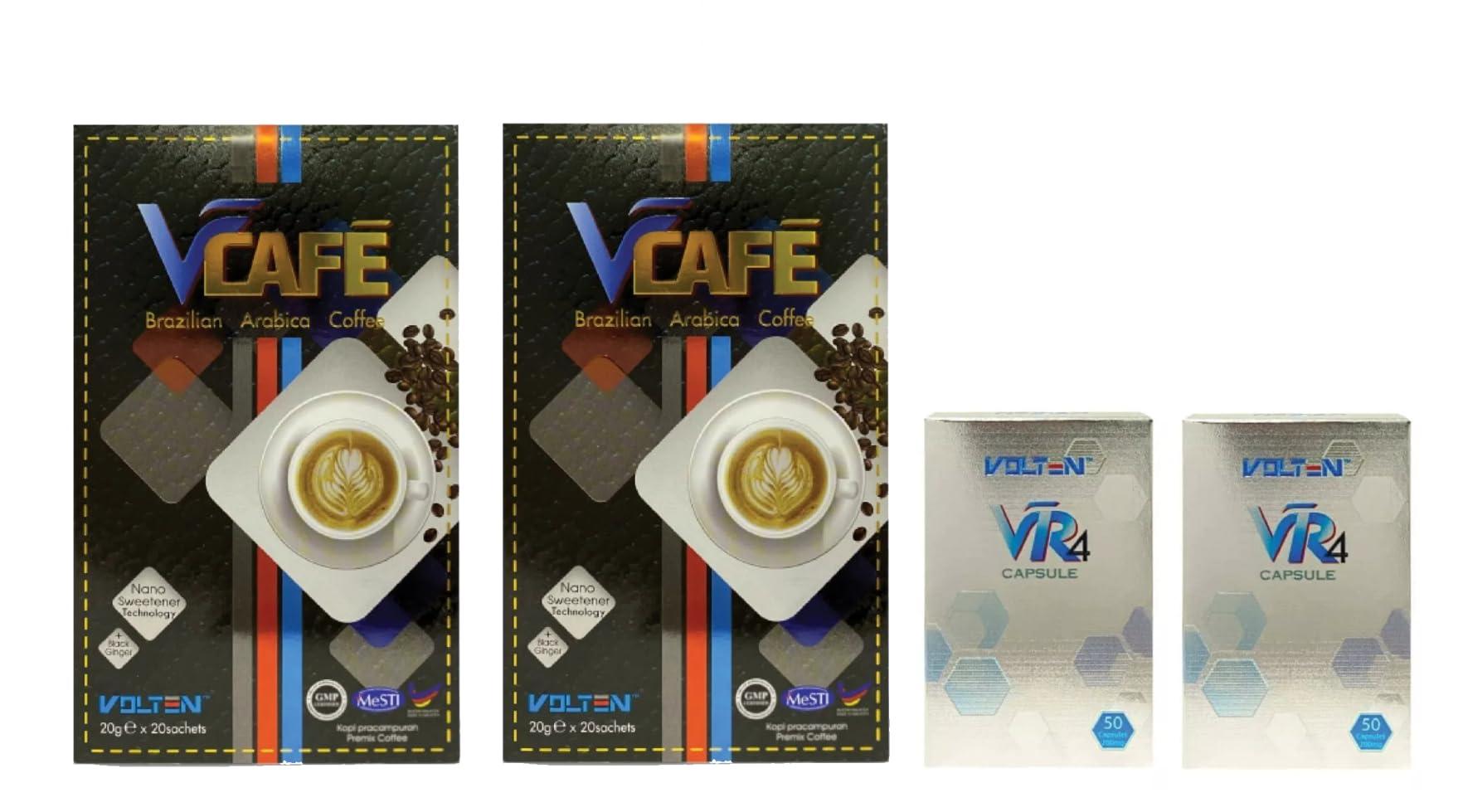 Generic Generic 2 Box Volten VCafe Brazilian Arabica Coffee 20 Sachets + 2 Box Volten VR4 50 Capsules