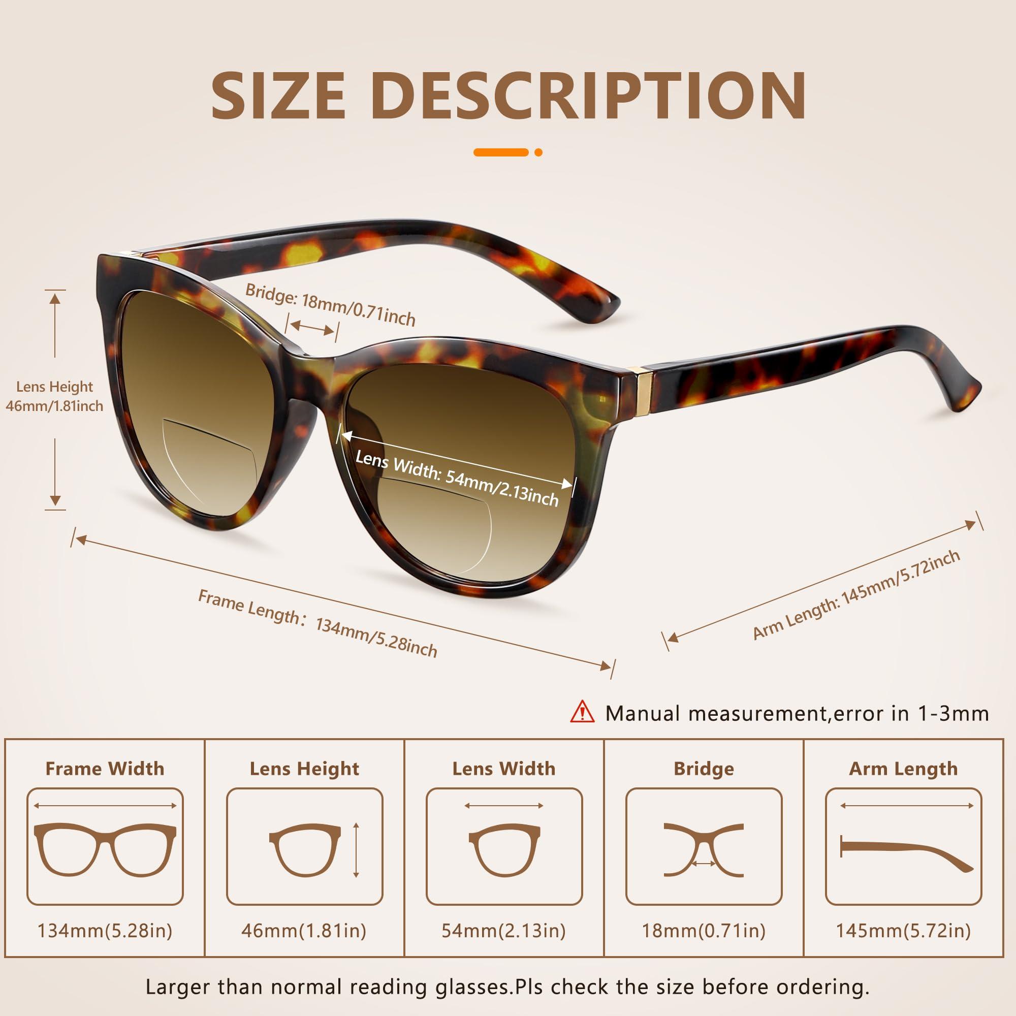 EASY READ EASY READ Bifocal Reading Sunglasses for WomenFashion Sun Readers UV400 Protection(Magnification 1.00, Demi)