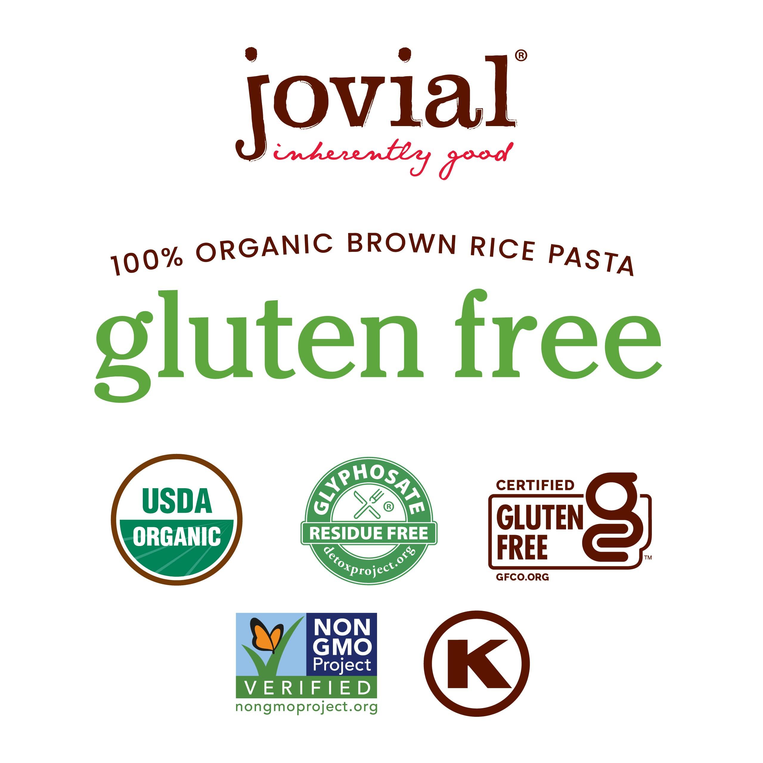 Jovial Jovial Whole Grain Brown Rice Capellini Pasta - Whole Grain Pasta, Organic, Gluten Free, Dairy Free, Brown Rice Pasta, Made in Italy - 12 Oz, 4 Pack