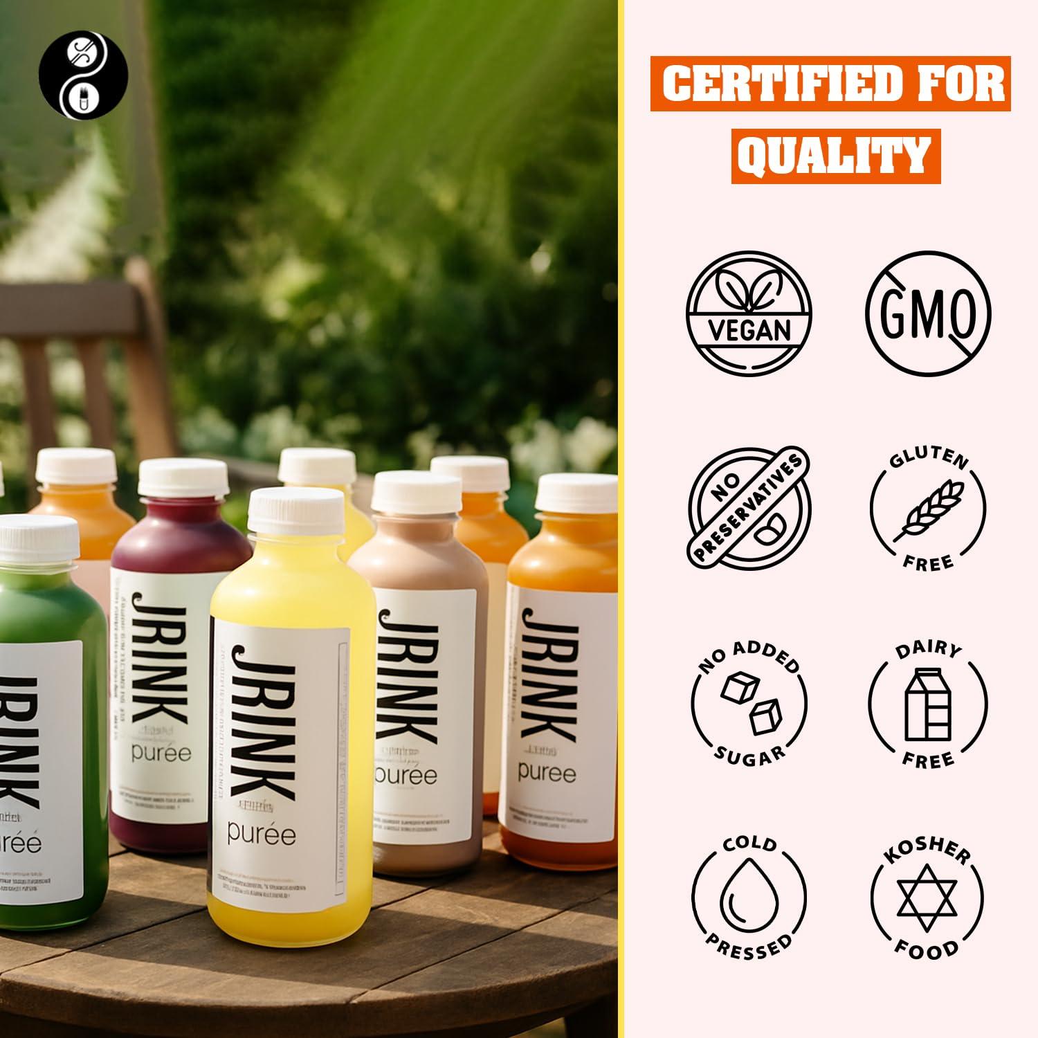 JRINK by Pure JRINK by Pure Easy Juice Cleanse, Cold-Pressed Juice, Nothing Added, Frozen for Maximum Freshness, No Pasteurization, No HPP, Nothing Added. (24)