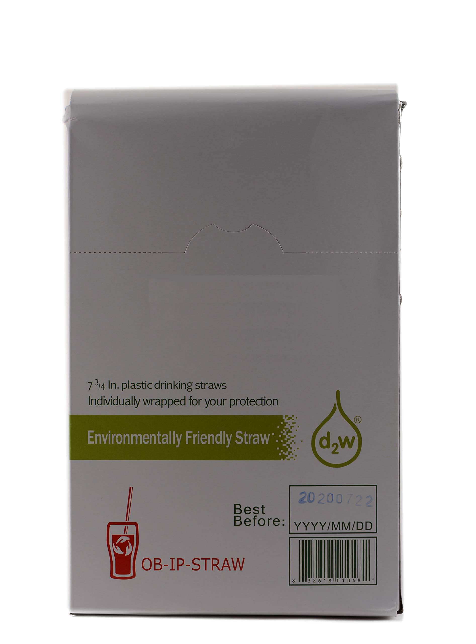 EcoQuality [3000 Pack] Clear Biodegradable Plant Based Wrapped Straws - BPA Free - Eco Friendly Straws - biodegradable - 100% Compostable - Drinking Straws Great for Parties, Office, Restaurants (10 Box)