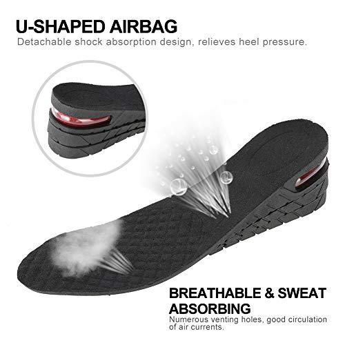 TMISHION Increase Insoles, Height Adjustable 4 Layer Increase Insoles Unisex PU Height of heel lift Highest insoles(03# 3 Layers)