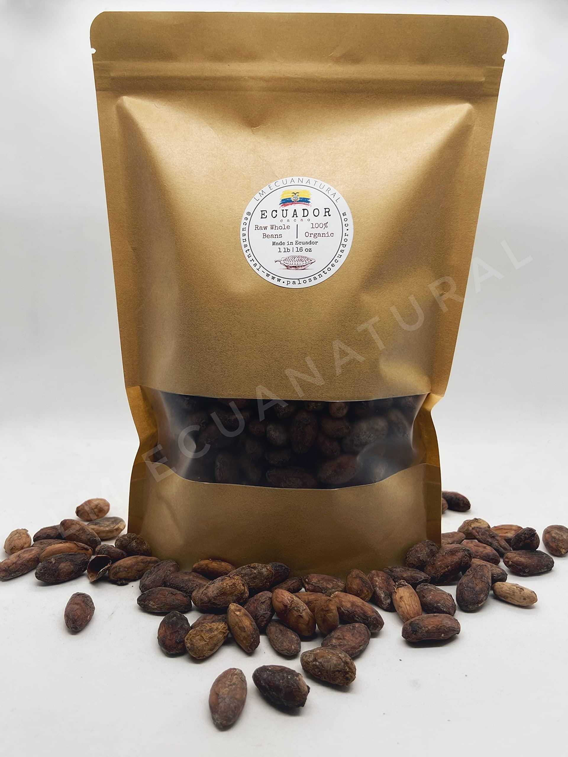 lm ecuanatural Ecuadorian RAW Cacao Beans Organic Made in Balzar Ecuador (2 Oz)