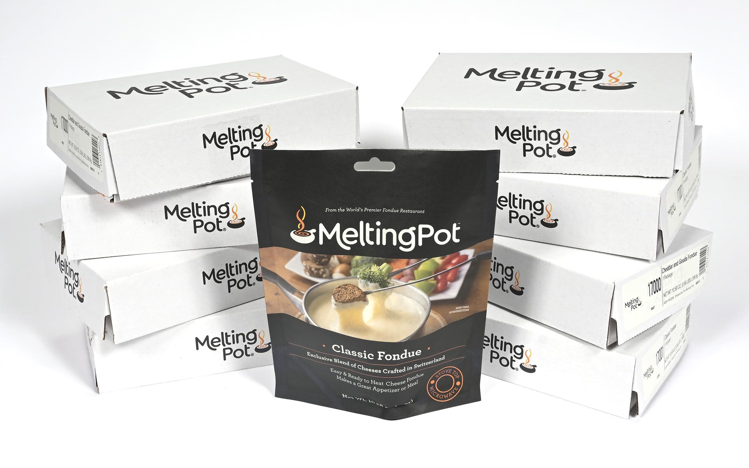 The Melting Pot Melting Pot Fondue at Home All Cheese: Classic Alpine Fondue Bundle, 10.58 oz (Pack of 8)