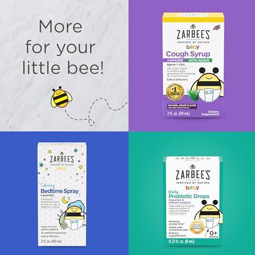 Zarbee\'s Zarbee\'s Baby Immune Support with Zinc, Baby & Toddler Vitamin 6 months+, includes Syringe for Easy & Accurate Dosing, Natural Grape Flavor, 2oz
