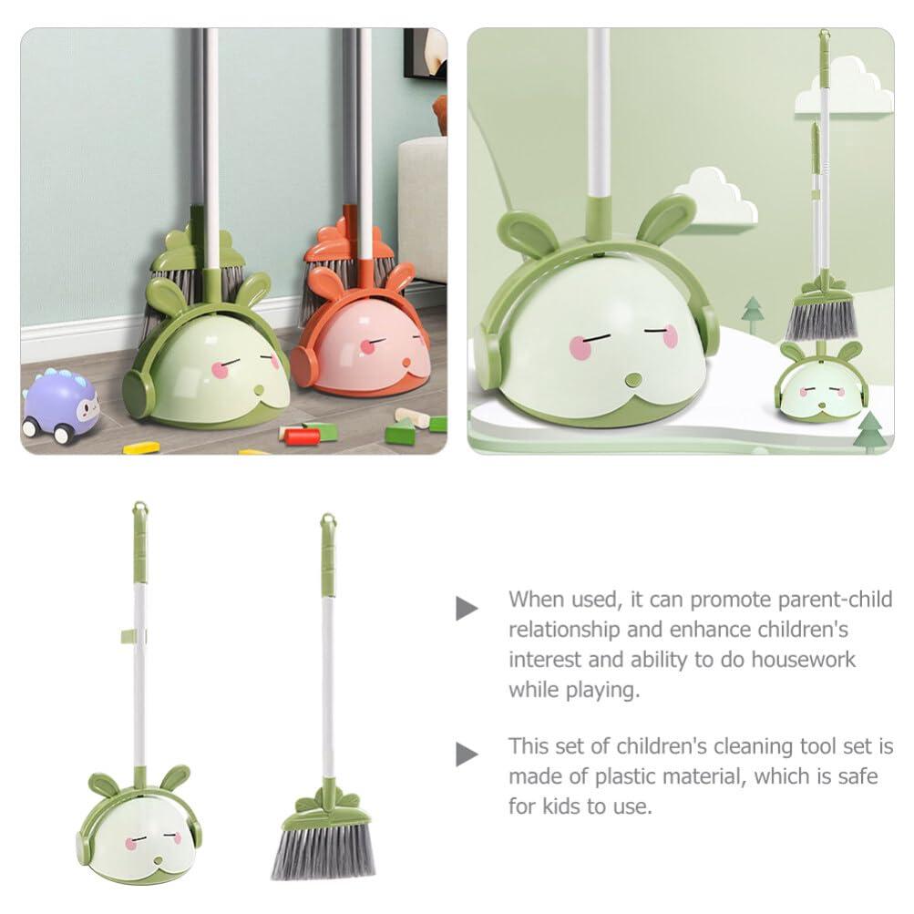 Holibanna Holibanna 1 Set Kids Toys Desktop Cleaning Tools Child Broom Housekeeping Cleaning Tool for Kids Broom Helper Small Cleaning Dustpan Broom and Dustpan Cartoon Household Products Pp Toddler