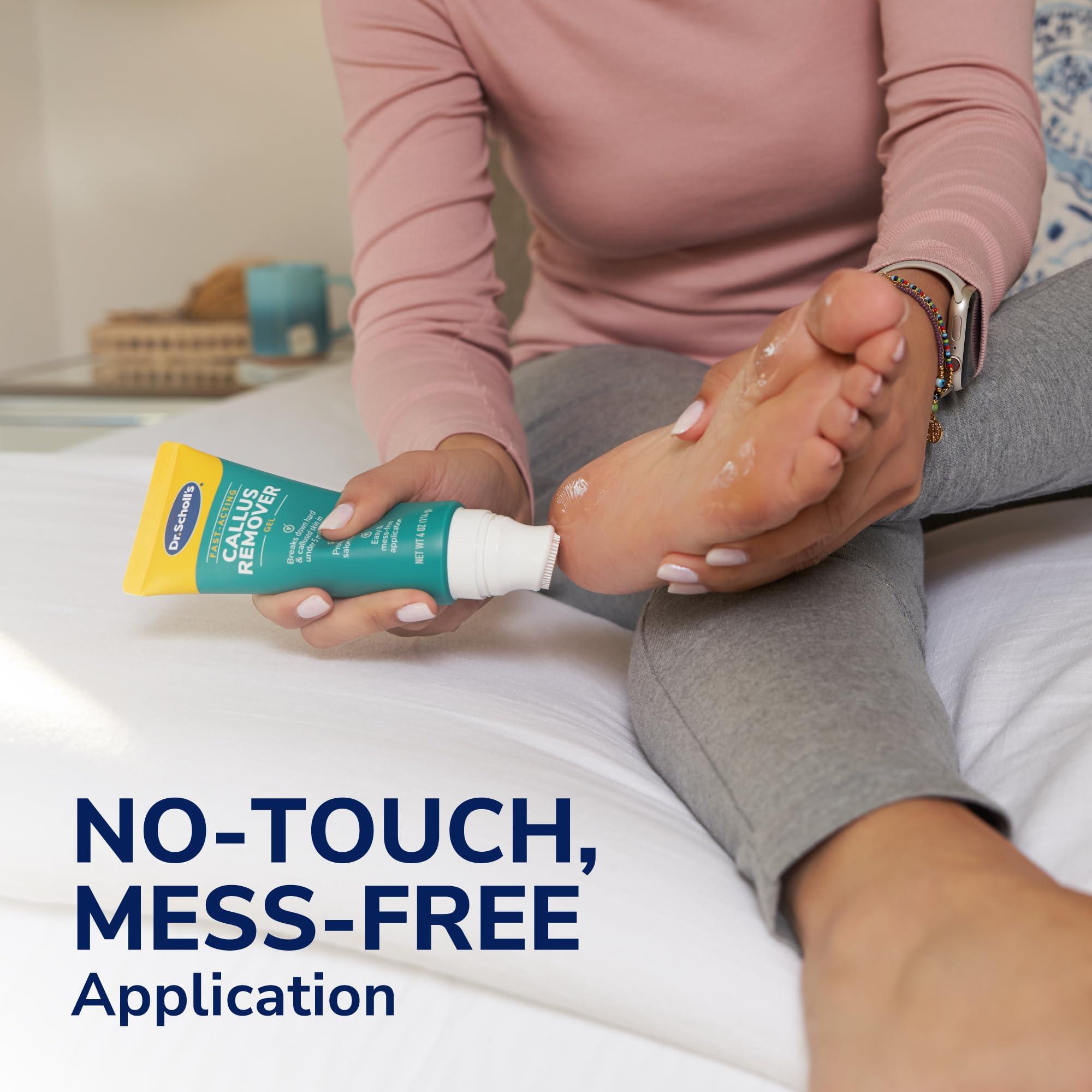 Dr. Scholl\'s Dr. Scholl\'s Fast Acting Callus Remover Gel Kit, Hard Skin Removal, Smooth Soft Feet in Minutes, Salon Professional Formula, Mess Free Application, Exfoliating Foot File Pedicure Tool Included