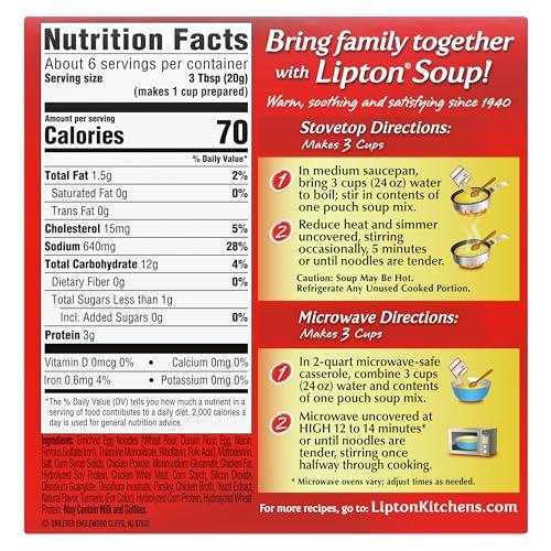 Lipton SOUP SECRETS Lipton Instant Soup Mix Chicken Flavor Noodle For a Warm Cup of Soup Cooks in 5 Minutes 4.2 oz