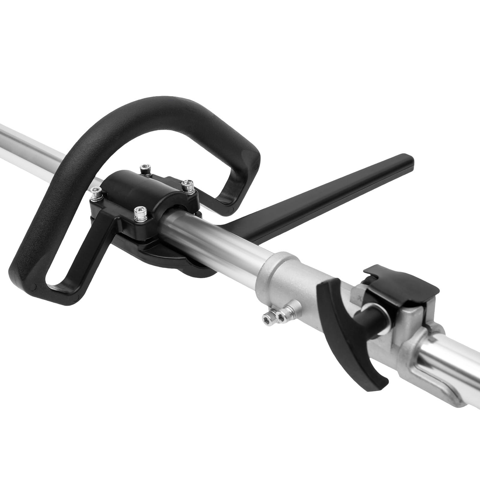 HuaShuani HuaShuani Artificial Grass Brush Electric Broom, Hand-Held Gas Sweeper 52cc 2.3 HP, Portable Nylon Brush Sweeper 2 Stroke 1700W, Gasoline Powered Cleaning Tools for Sweeping The Driveway Lawn