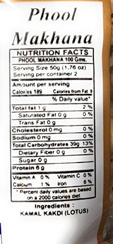 Rani Brand Authentic Indian Products Rani Jumbo Phool Makhana (Fox Nut/Popped Lotus Seed) Plain Raw Uncooked 3.5oz (100g) ~ All Natural | Vegan | No Colors | Gluten Friendly | NON-GMO | Indian Origin