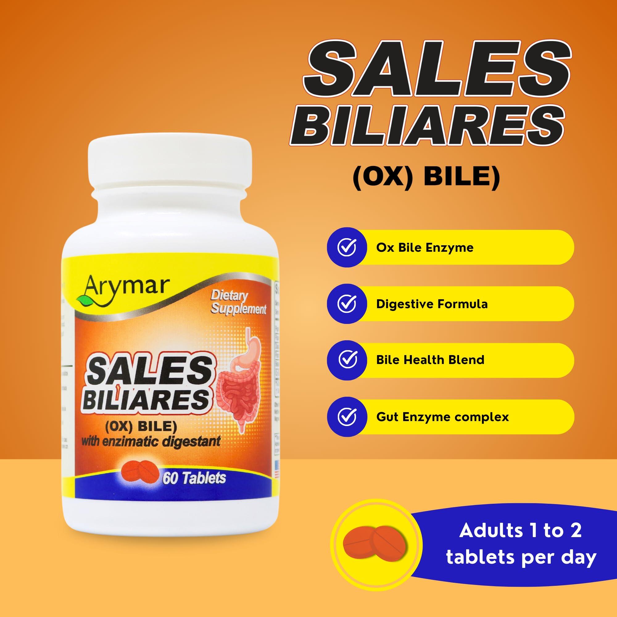 Arymar Arymar Sales Biliares Ox Bile with Digestive Enyzmes 60 Tabs