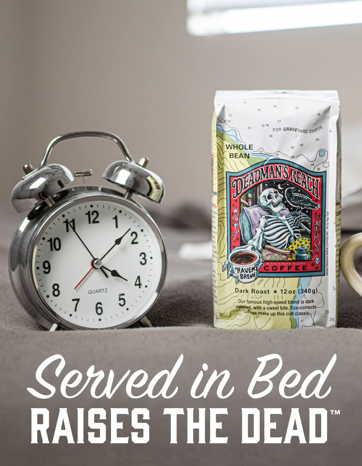 Raven's Brew Coffee Raven's Brew Coffee High Caffeine Coffee Dark Roast Whole Bean – Deadman's Reach 12oz