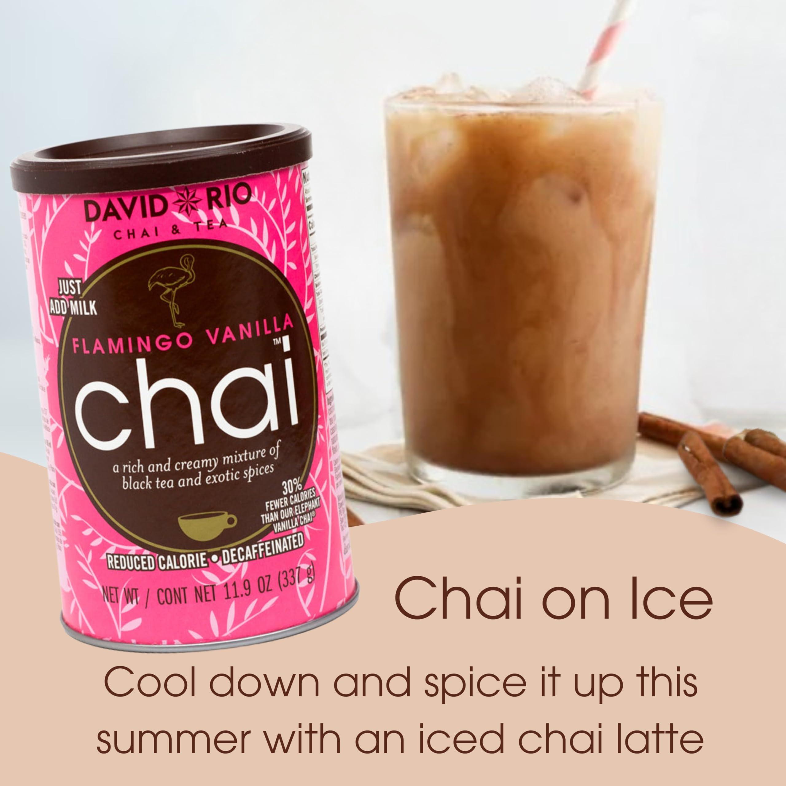 David Rio David Rio Chai Mix, Decaf Sugar Free, Flamingo Vanilla for Tea or Latte, 48 Ounce (Pack of 1)