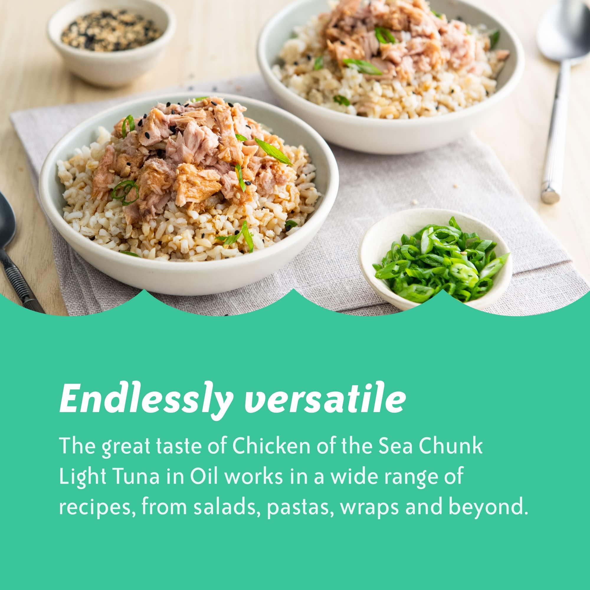 Chicken of the Sea Chicken of the Sea Chunk Light Tuna in Oil, Wild Caught Tuna, 12-Ounce Cans (Pack of 12)