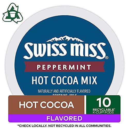 Swiss Miss Swiss Miss Peppermint Hot Cocoa, Keurig Single-Serve K-Cup Pods, 10 Count