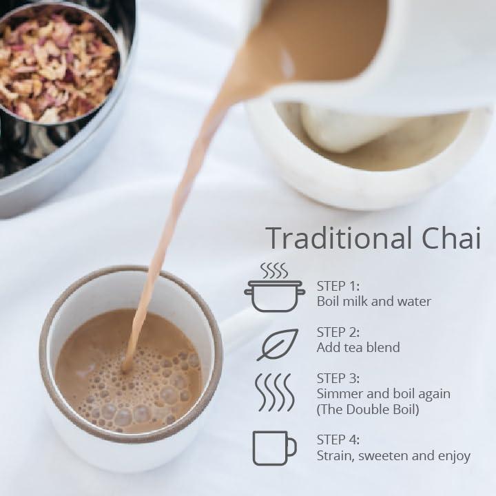The Chai Box The Chai Box - Lavender Nights - Caffeine Free Chai Tea - Featured in Oprah\'s Favorite Things - Perfect for late-night relaxation. Rooibos leaves, lavender, cardamom and rose petals - 2.5oz