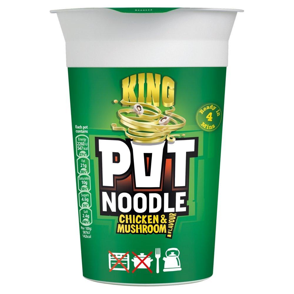 Pot Noodle King Pot Noodle Chicken & Mushroom Flavour 12 x 114g by KING