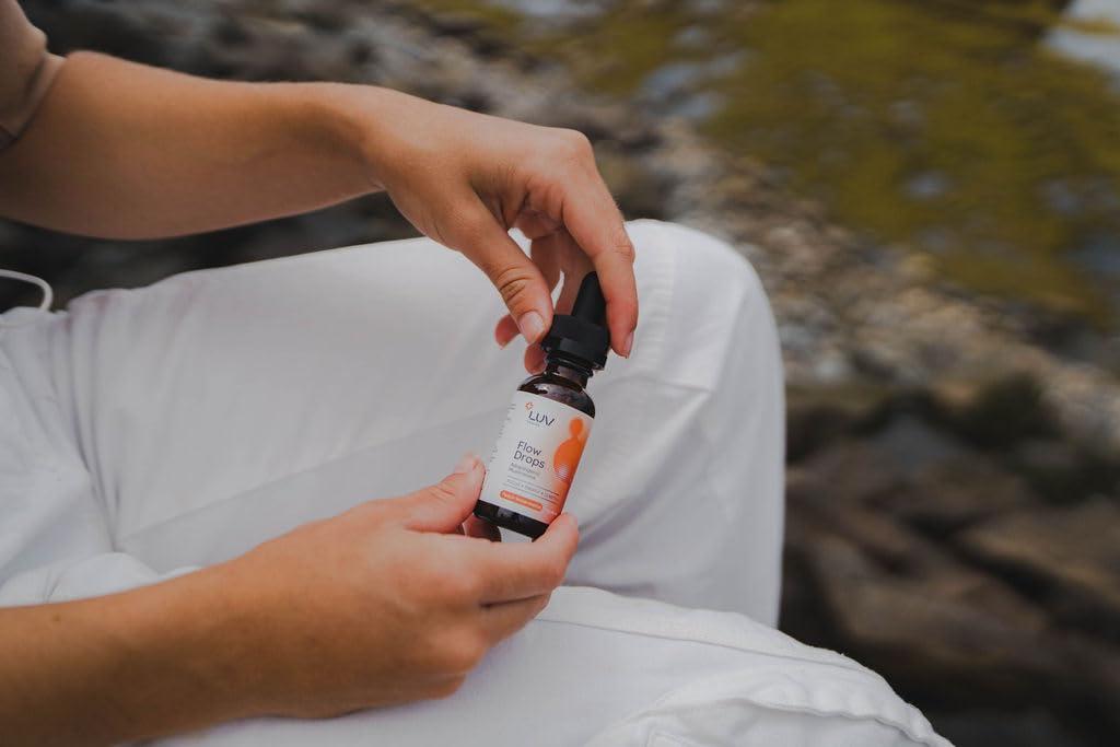 LUV health LUV Flow Drops: Adaptogen Mushroom Blend for Mental Clarity & Energy, Vegan Keto, Focus & Immunity Support, Lion\'s Mane, Cordyceps, Reishi, USA Made, Non-GMO, 30 Servings (1)