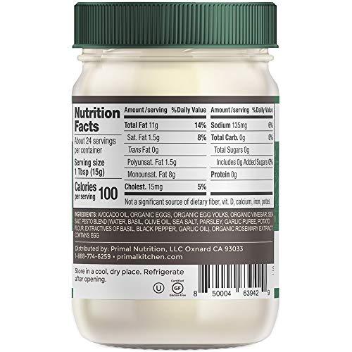 Primal Kitchen Primal Kitchen - Mayonnaise & Pesto Blend Made with Avocado Oil - 12 fl. oz.