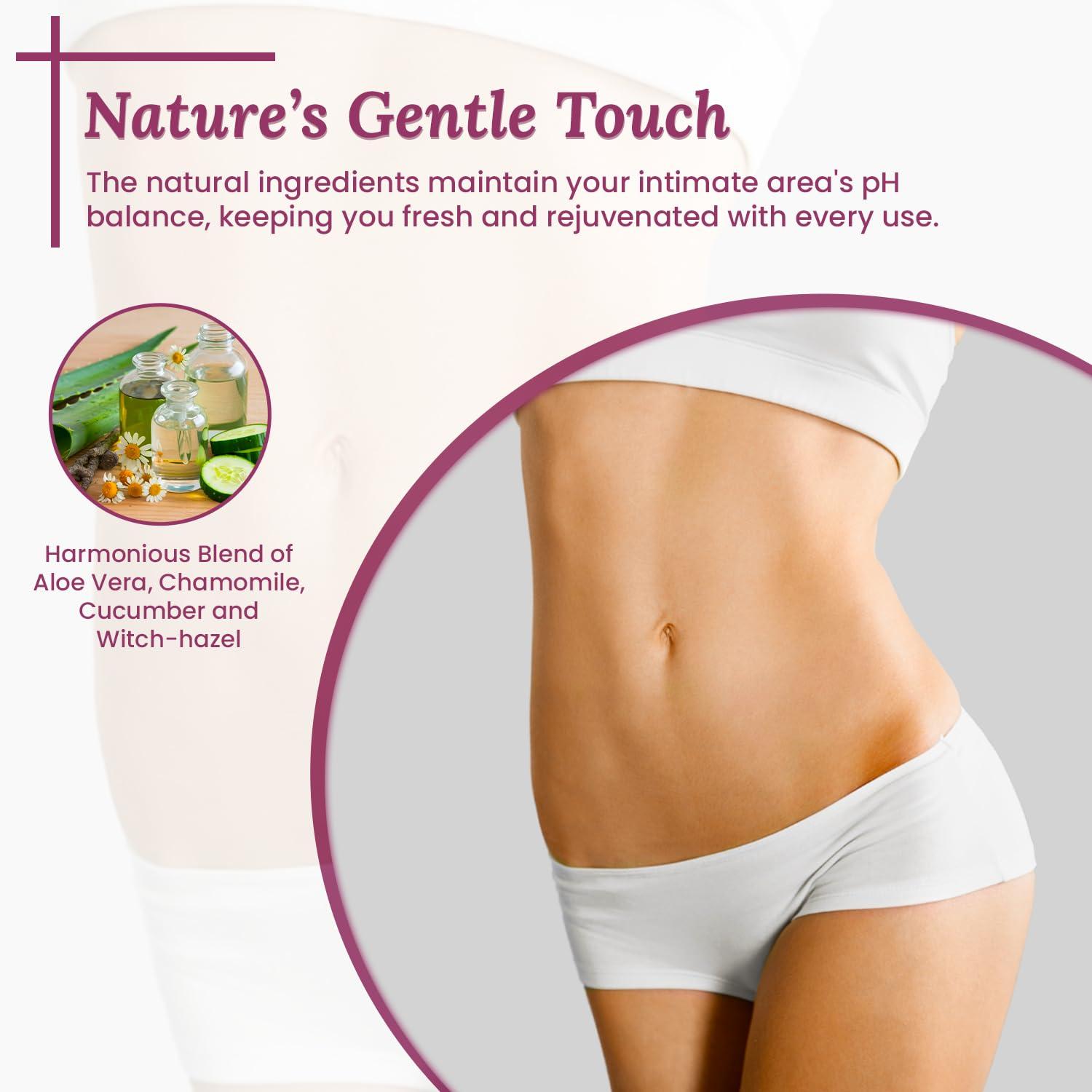 LEAF LEAF Wet Wipes Ultimate Feminine Care, Large Wipes for Women, pH Balance Wipes, Natural Ingredients, Travel-Friendly Personal Cleansing Wipes, Eco-Friendly | Color - Purple | Pack of 5-20 Counts |