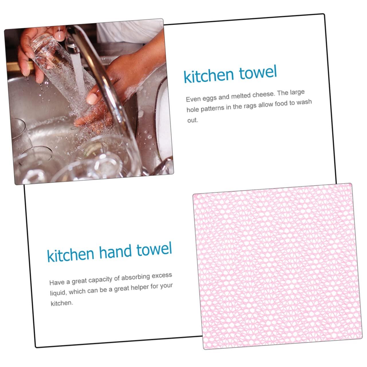 FOYTOKI FOYTOKI 6pcs Mesh Dishcloth Dish Towels Bulk Kitchen Cloth Netted Dish Cloths Crazy Drinking Straws Pet Towel Cleaning Rag Cleaning Scrubber Flexible Straw Dishwashing Polyester