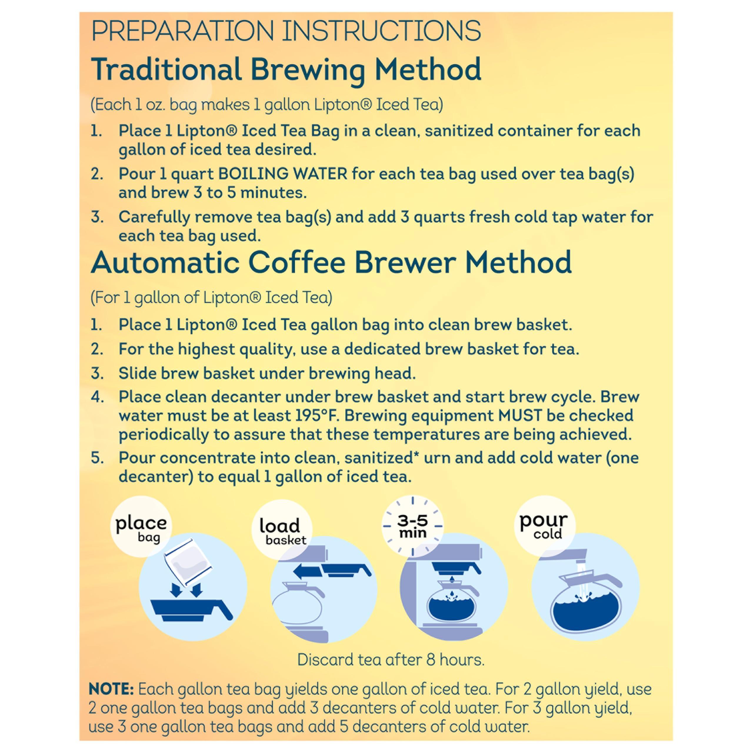 Lipton Lipton Unsweetened Iced Tea Bags, Gallon-Sized, 96 Total Tea Bags (24ct - Pack of 4)