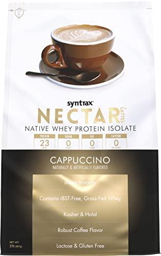 Syntrax Syntrax Nutrition Nectar Lattes, 100% Whey Isolate Protein Powder, Cappuccino, 2 lbs