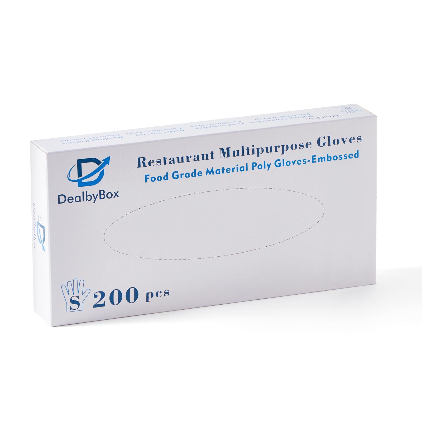 DealbyBox DealbyBox 1000pcs Plastic Food Safe Gloves, Disposable Gloves for Restaurant Cooking, Food Handling, Serving, Prep,Baking. (Small)