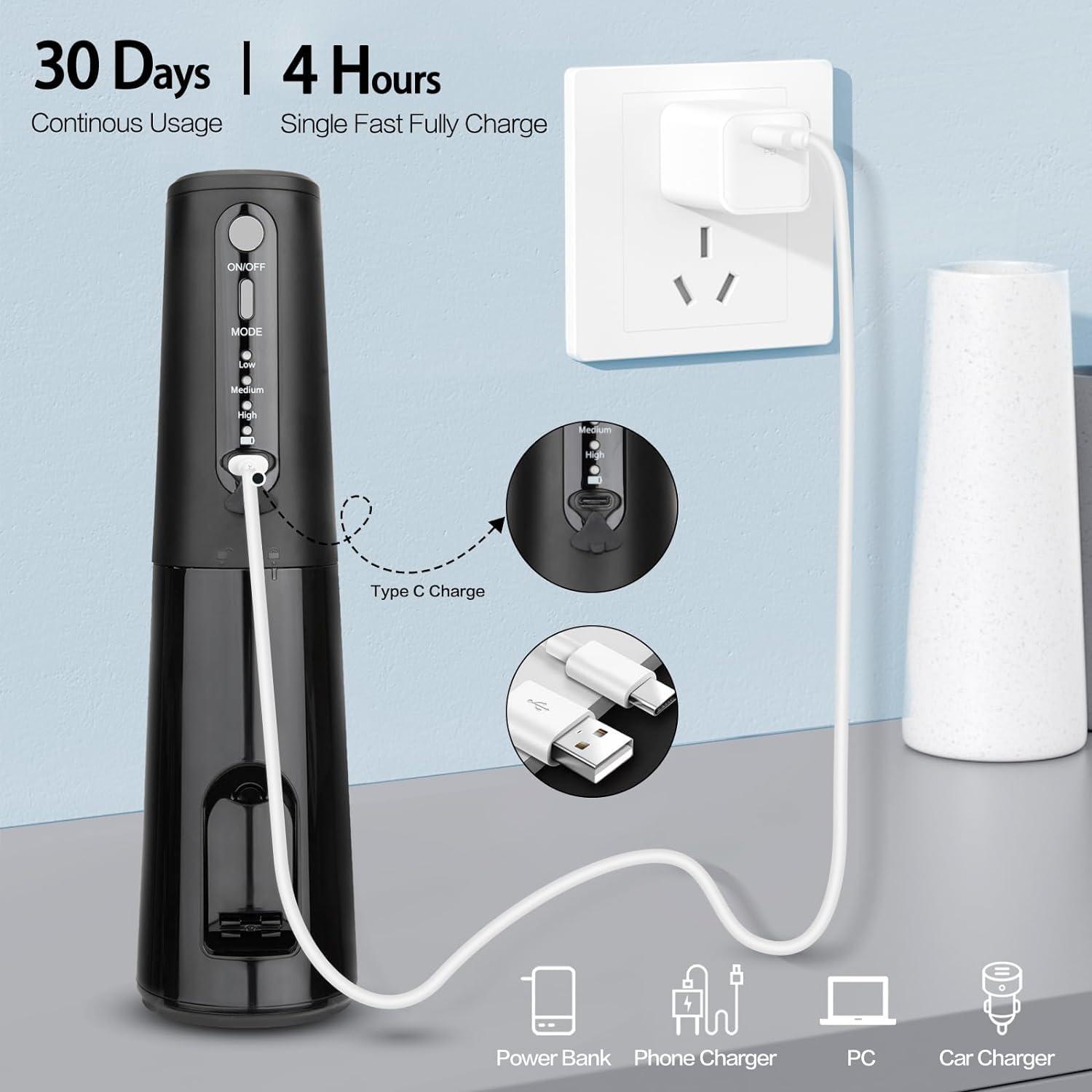 Estlily Electric Ear Cleaner for Earwax Removal: Ear Wax Removal Kit with 8 Rreusable Irrigation Tips - Water Powered Ear Cleaning Tool - Ear Irrigation Flushing System for Adults