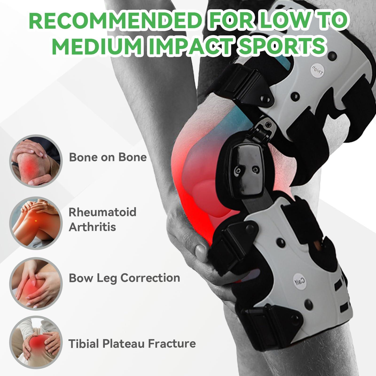Orthomen Orthomen OA Unloader Knee Brace - Support for Arthritis Pain, Osteoarthritis, Cartilage Defect Repair, Avascular Necrosis, Bone on Bone Knee Joint Pain and Degeneration (Medial/Inside - Right)