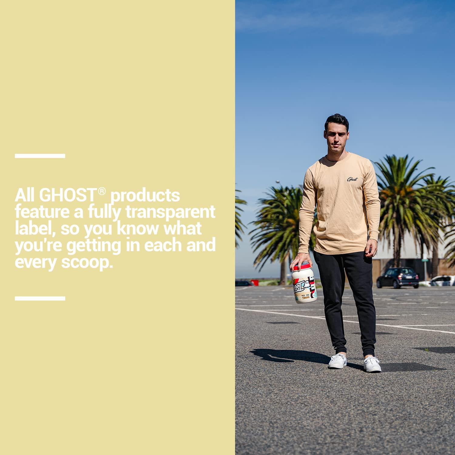 GHOST GHOST Whey Protein Powder, Peanut Butter Cereal Milk - 2LB Tub, 26G of Protein - Flavored Isolate, Concentrate & Hydrolyzed Whey Protein Blend - Post Workout Shakes - Soy & Gluten Free