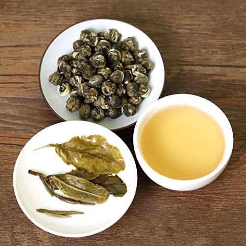 GOARTEA GOARTEA 10pcs 8g Supreme Jasmine Pearls Tea Jasmine Tea Loose Leaf Jasmine Green Tea Chinese Jasmine Dragon Pearls Tea Easy Bag