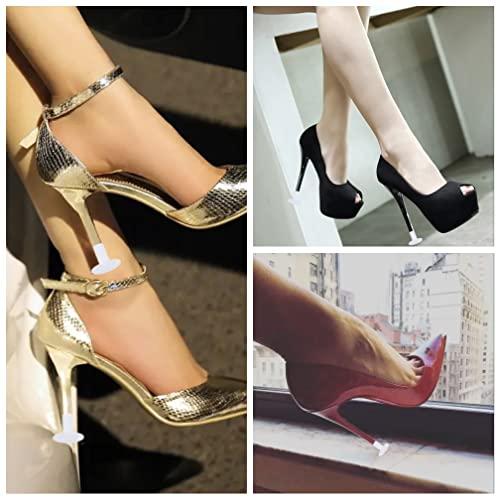 TKMOS 9 Pairs Clear High Heel Protectors Heel Stoppers for Wedding Mates Bridesmaid(Small/Middle/Large)