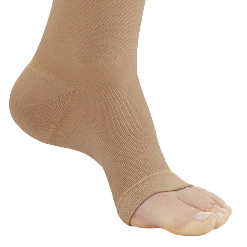 Ames Walker Ames Walker AW Style 293 Medical Support 20-30 mmHg Firm Compression Open Toe Pantyhose Beige Xlarge