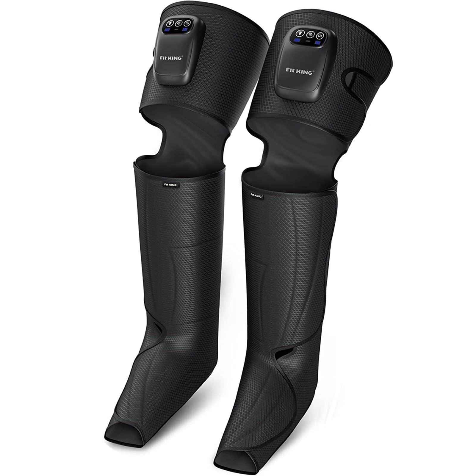 FIT KING FIT KING Cordless Full Leg Massager Compression Boots, Rechargeable Foot and Calf Massager for Travel, Blood Circulation & Fast Recovery, Pain Relief | No External Long Air Hoses,Gift Idea