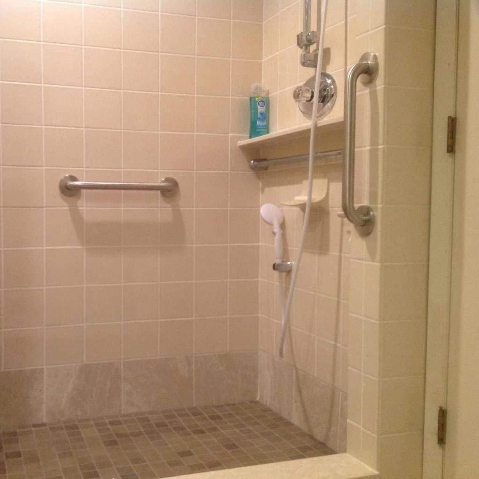 HongLianRiven Bath Handle Towel Rail Grab Rail Bathroom Handrail Showers Walls Balance Bar,Shower Grab Bar, Safety Hand Rail Bar Handicap Bath Tub Wall Concealed (Size : 50cm)