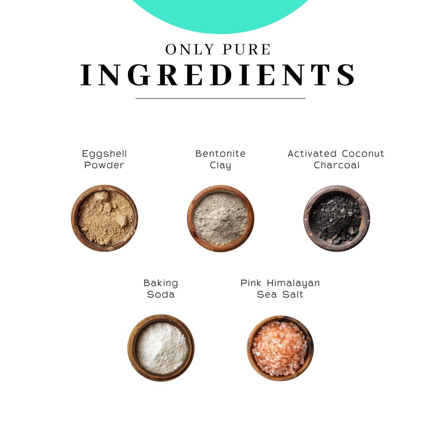 The VanMan Company Vanman's - Miracle Tooth Whitening Powder (2 Pack) - Fluoride-Free with Coconut Charcoal, Eggshell - Remineralizing Tooth Powder - 2.5 Ounce