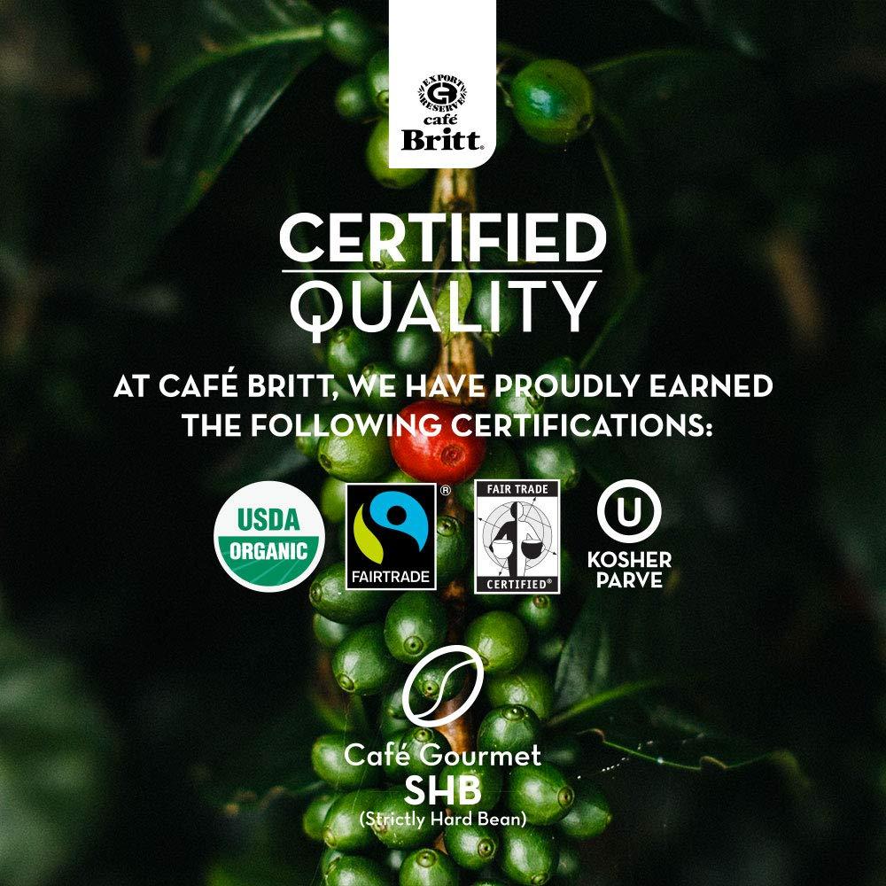 Cafe Britt Café Britt® - Costa Rican Decaffeinated Coffee (12 oz.) (3-Pack) - Ground, Arabica Coffee, Kosher, Gluten Free, 100% Gourmet & Dark Roast