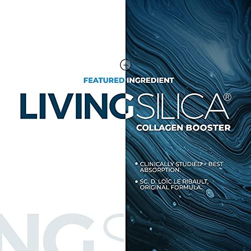 Orgono Living Silica Living Silica Collagen Booster Capsules | Ultra High Absorption | Supports Healthy Collagen and Elastin Production for Joint & Bone Support, Glowing Skin, Strong Hair & Nails (120 Count)