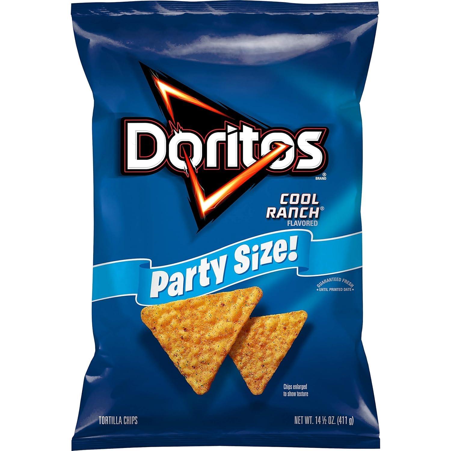 Doritos Doritos Tortilla Chips Cool Ranch Flavored Snack, Party Size, 14.5oz Bag