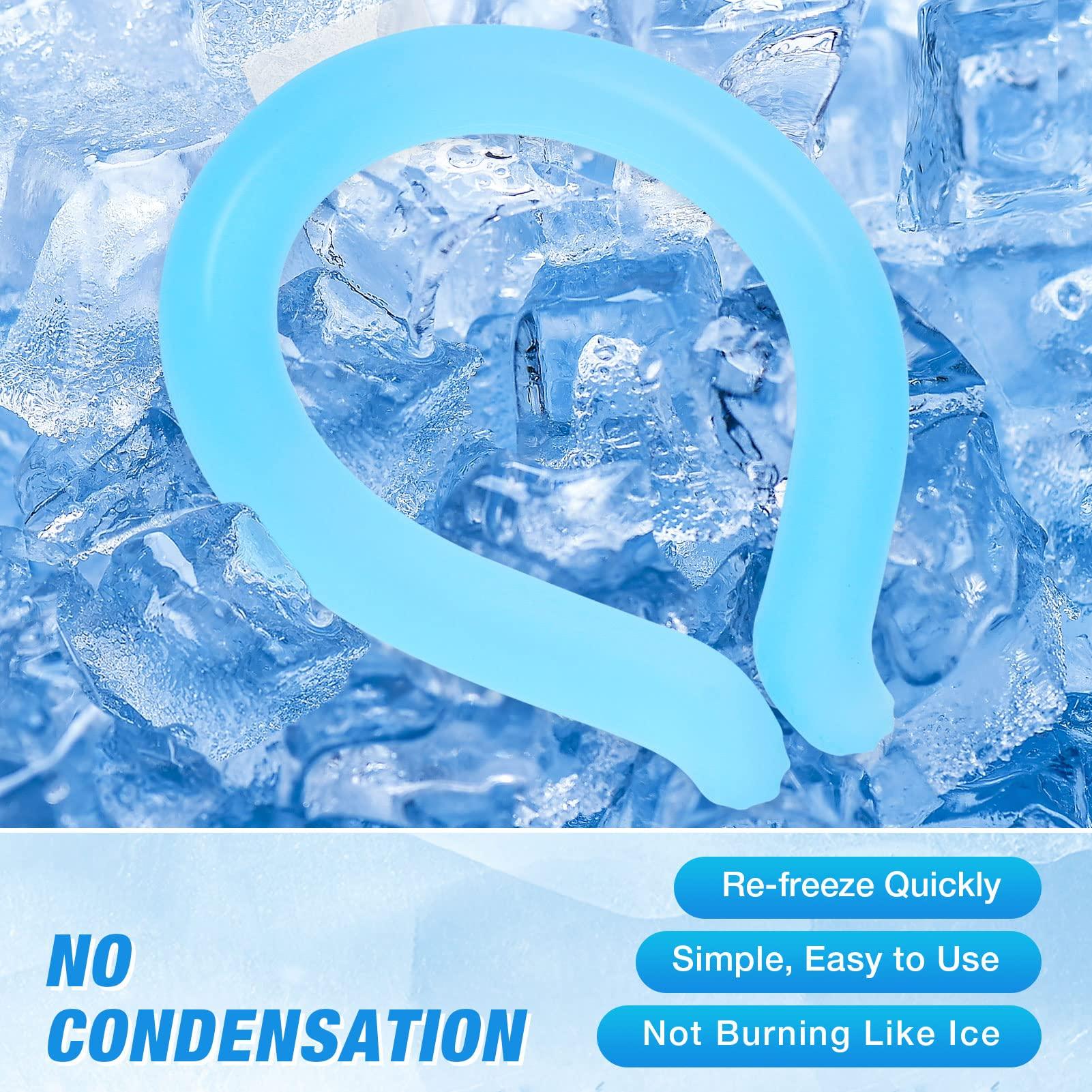 WILLOW WEAVE Cooling Neck Wraps Neck Cooling Tube Neck Coolers for Hot Weather, Easy to Wear Neck Ice Pack Wrap, Keeping Cool in The Heat, Instant Cooling Refresh for Hot Flashes Menopause Outworks(Blue)