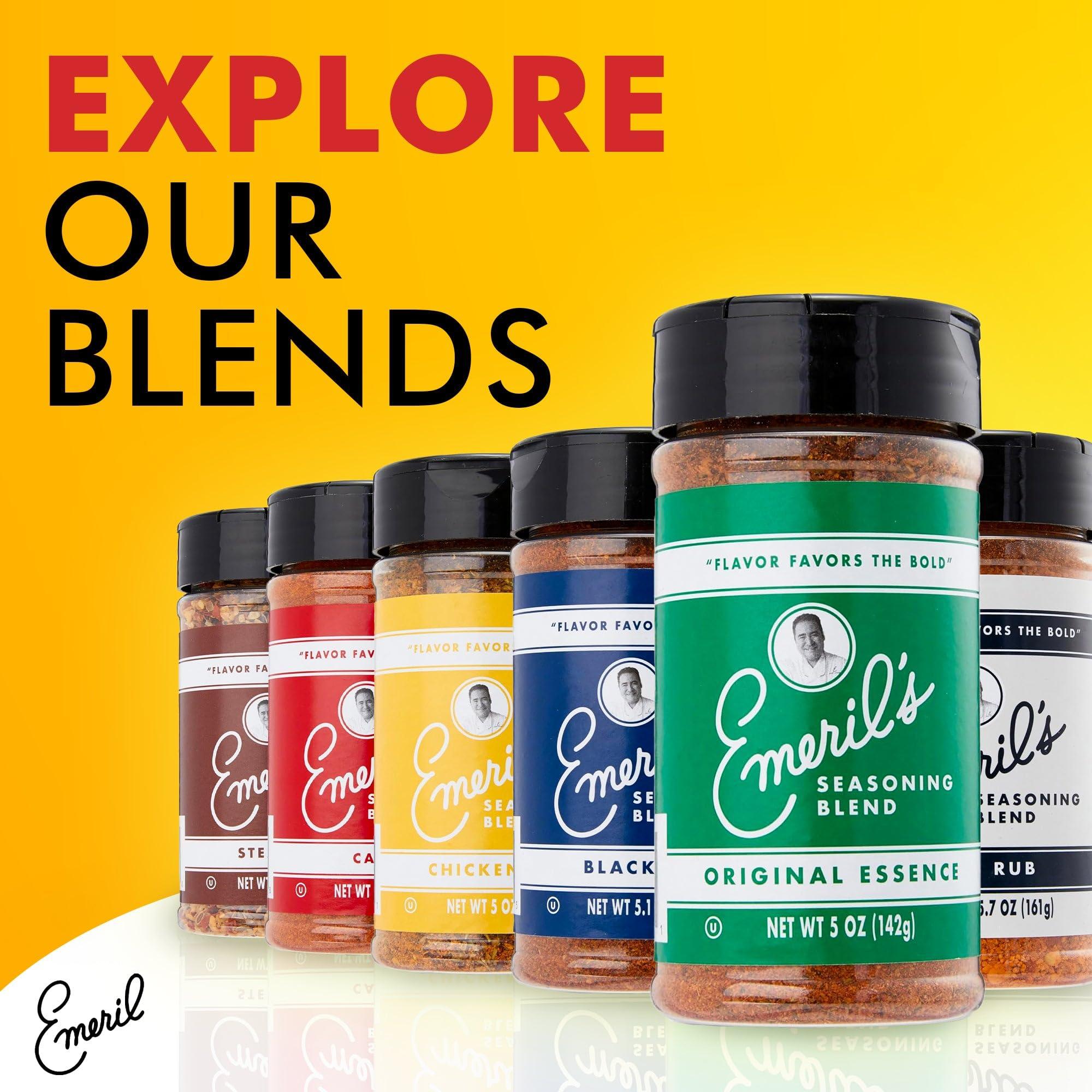 Emeril Lagasse Emeril Lagasse 5 Oz, 3-Pack and 6-Pack Seasoning Blend: Original Essence, Cajun, Blackened, Chicken Rub, Steak Rub and Rib Rub Best Seasonings and Spices for Cooking (Blackened - 6PK)