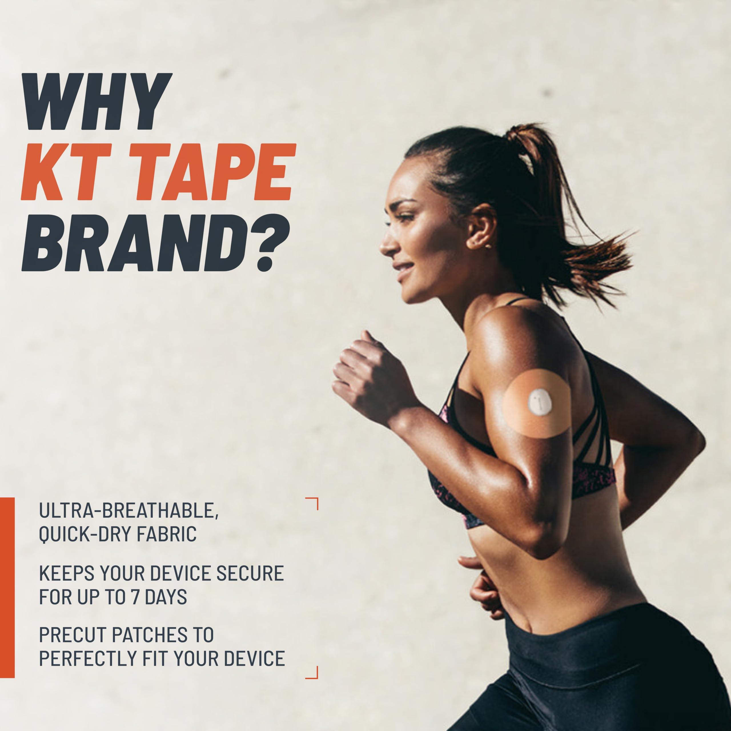 KT Tape KT Tape, Dexcom G7 CGM Patch, Pro Extreme Water Resistant Adhesive, Ultra-Breathable Synthetic Fabric